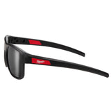 Milwaukee Full Frame Safety Glasses Silver Mirror Lens Black Frame 1 pair