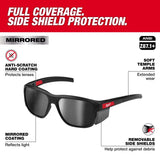 Milwaukee Full Frame Safety Glasses Silver Mirror Lens Black Frame 1 pair