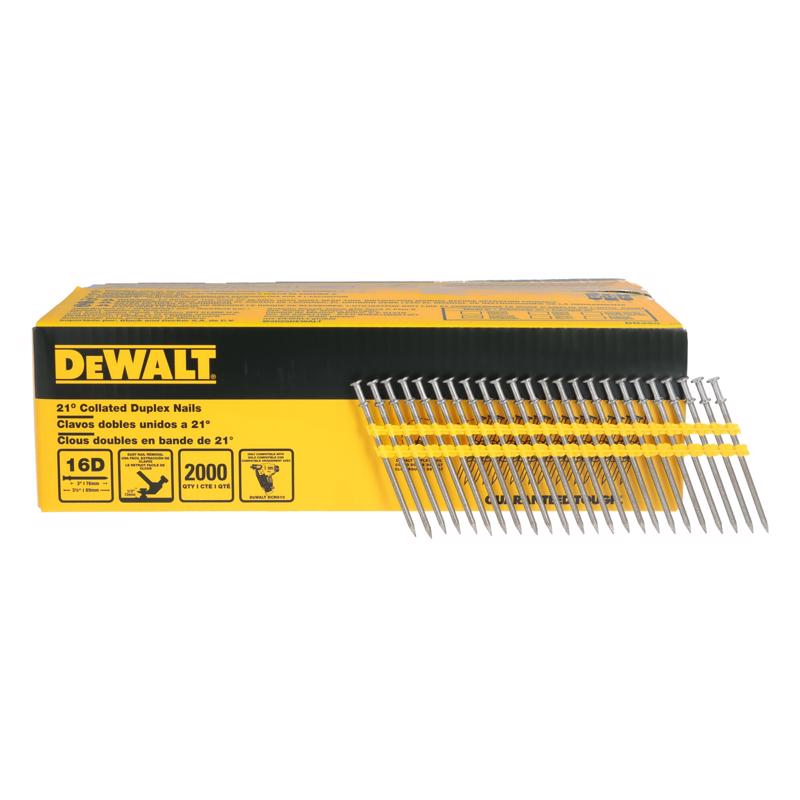 DeWalt 3-1/2 in. L Plastic Strip Coated Nails 21 deg 2000 pk