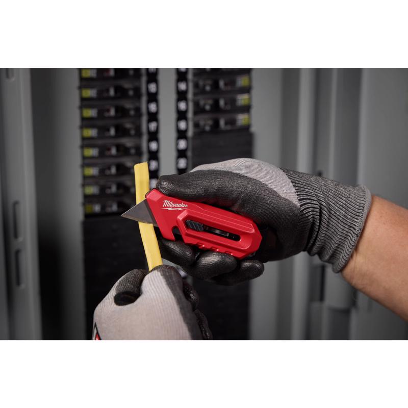 Milwaukee 4.33 in. Sliding Compact Utility Knife Red 1 pc
