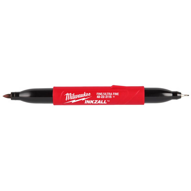 Milwaukee Inkzall Black Ultra Fine and Fine Tips Jobsite Marker 1 pc