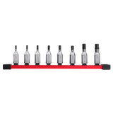 Milwaukee 3/8 in. drive SAE 6 Point Hex Bit Socket Set 8 pc
