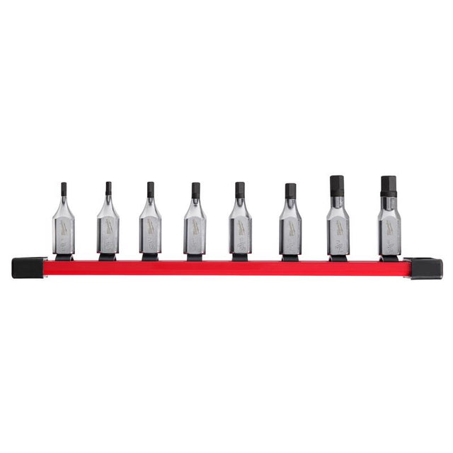 Milwaukee 3/8 in. drive SAE 6 Point Hex Bit Socket Set 8 pc
