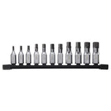 Milwaukee 3/8 in. drive Metric 6 Point Hex Bit Socket Set 11 pc