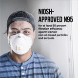 3M Cool Flow N95 Disposable Particulate Respirator Valved White 15 pk