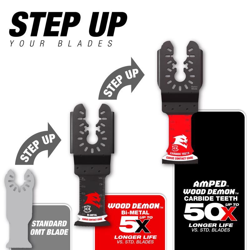 Diablo Demo Demon 1-3/4 in. L X 1-1/4 in. W Carbide Oscillating Blade 3 pk