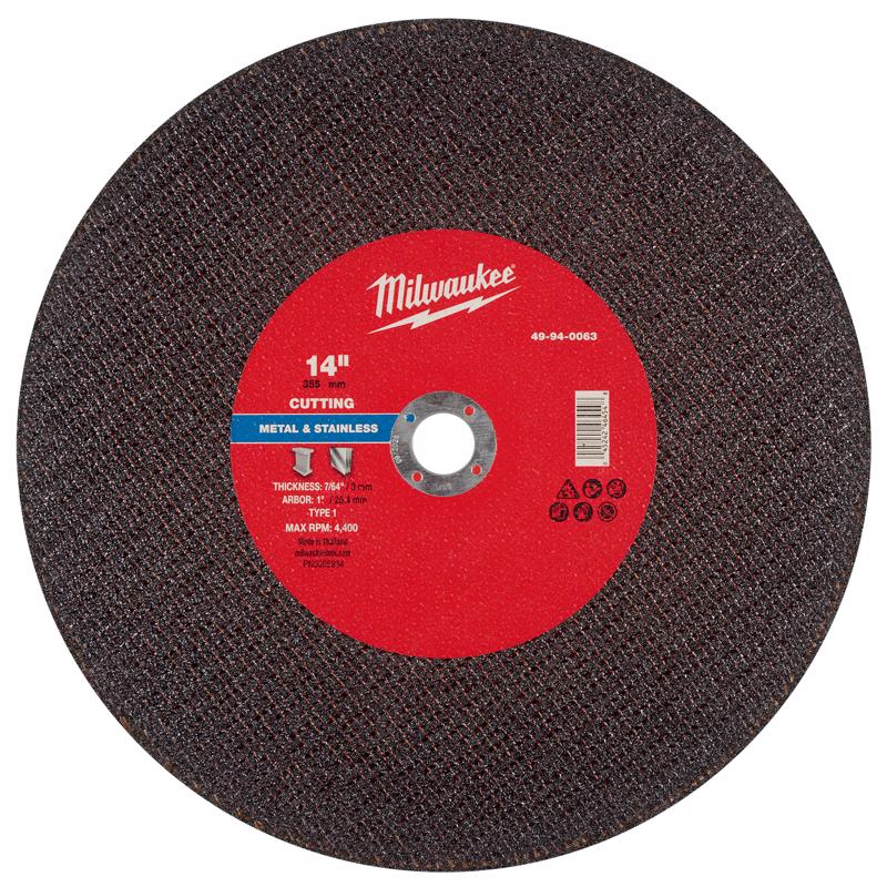 Milwaukee 14 in. D X 1 in. X 7/64 in. thick Metal Cut-Off Wheel 1 pc