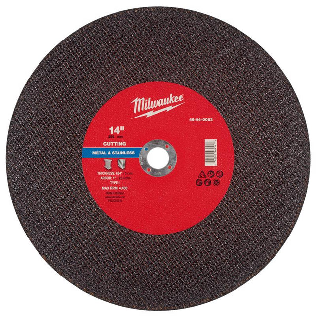 Milwaukee 14 in. D X 1 in. X 7/64 in. thick Metal Cut-Off Wheel 1 pc