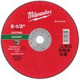 Milwaukee 6-1/2 in. D X 5/8 in. X 1/8 in. thick Masonry Cut-Off Wheel 1 pc