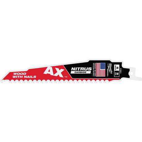 Milwaukee Nitrus 6 in. Carbide Reciprocating Saw Blade 5 TPI 1 blade