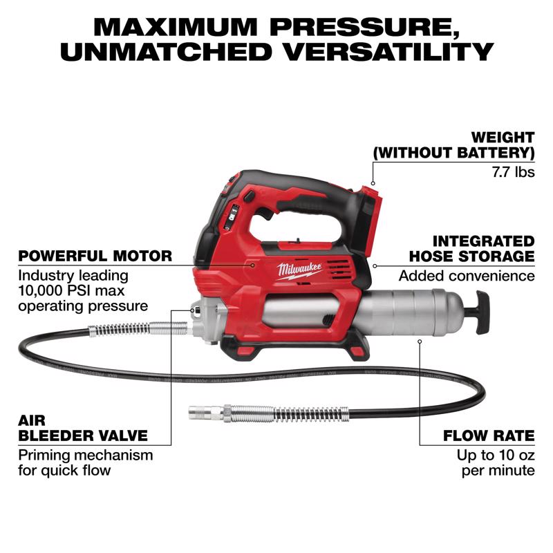 Milwaukee M18 Grease Gun w 5Ah Battery