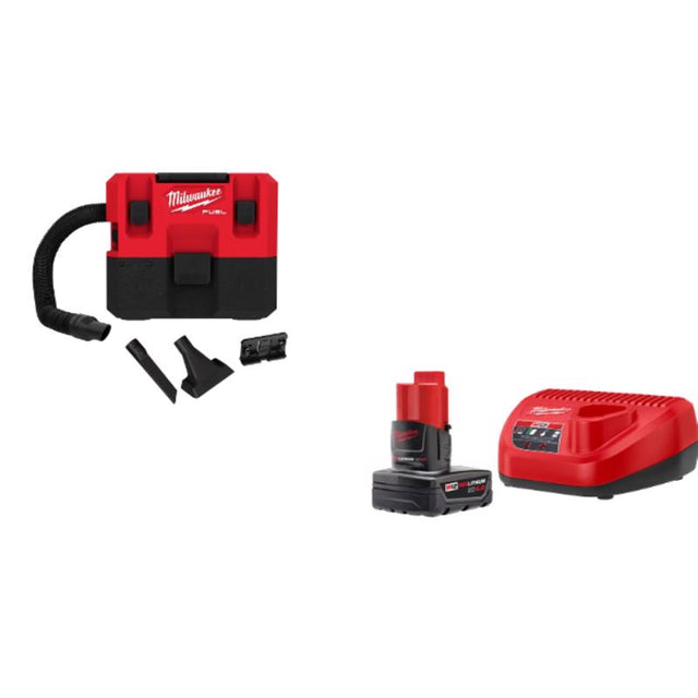 Milwaukee M12 FUEL Wet Dry Vac Kit