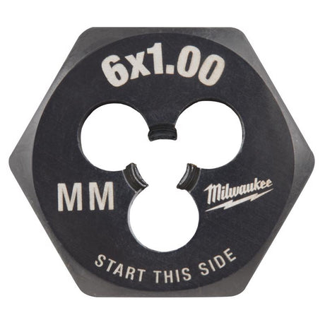 Milwaukee High Carbon Steel Metric Hexagon Die M6-1.0 mm 1 pc