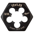 Milwaukee High Carbon Steel Metric Hexagon Die M12-1.25 mm 1 pc