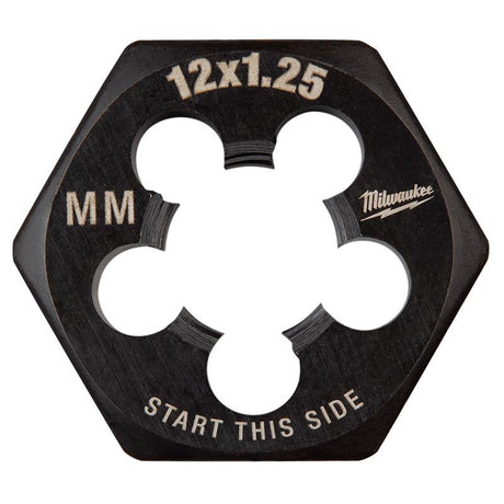 Milwaukee High Carbon Steel Metric Hexagon Die M12-1.25 mm 1 pc