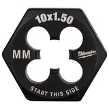 Milwaukee High Carbon Steel Metric Hexagon Die M10-1.5 mm 1 pc
