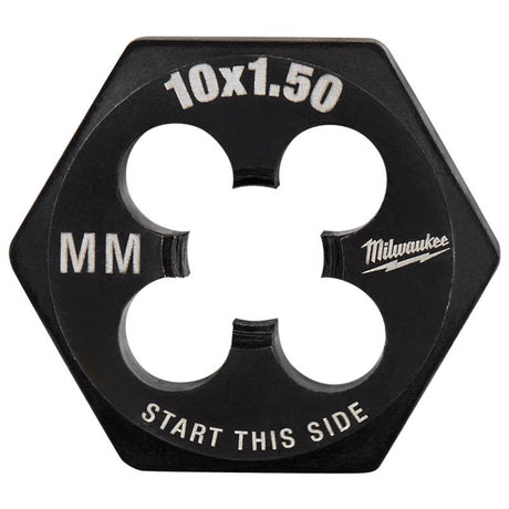 Milwaukee High Carbon Steel Metric Hexagon Die M10-1.5 mm 1 pc