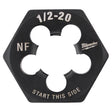 Milwaukee High Carbon Steel SAE Hexagon Die 1/2-20 NF mm 1 pc