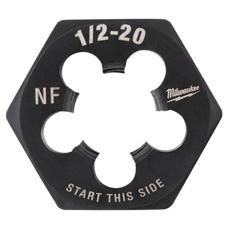 Milwaukee High Carbon Steel SAE Hexagon Die 1/2-20 NF mm 1 pc
