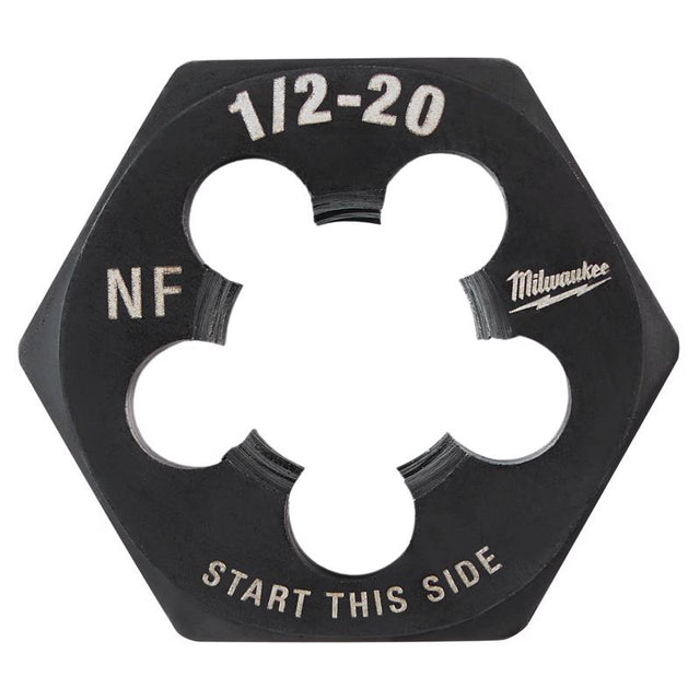 Milwaukee High Carbon Steel SAE Hexagon Die 1/2-20 NF mm 1 pc