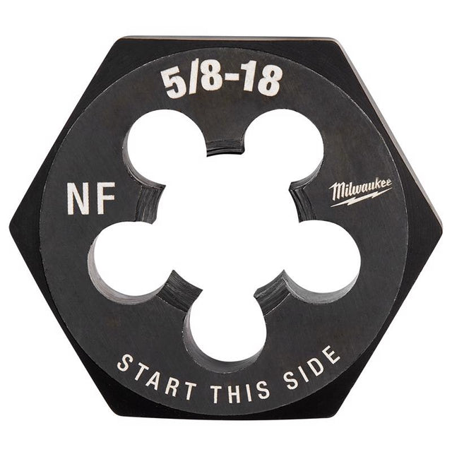 Milwaukee High Carbon Steel SAE Hexagon Die 5/8-18 NF 1 pc