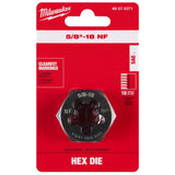 Milwaukee High Carbon Steel SAE Hexagon Die 5/8-18 NF 1 pc