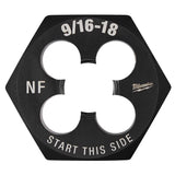 Milwaukee High Carbon Steel SAE Hexagon Die 9/16-18 NF 1 pc