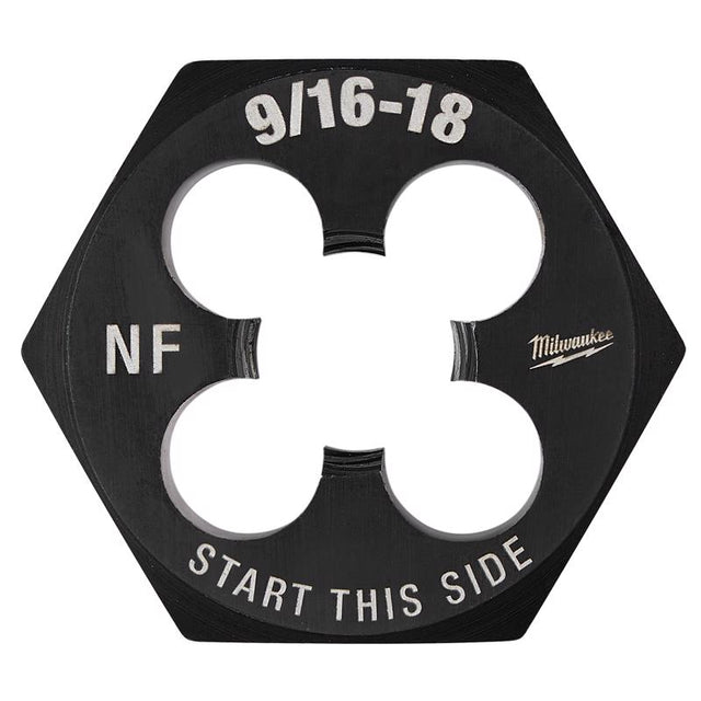 Milwaukee High Carbon Steel SAE Hexagon Die 9/16-18 NF 1 pc