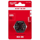 Milwaukee High Carbon Steel SAE Hexagon Die 9/16-18 NF 1 pc