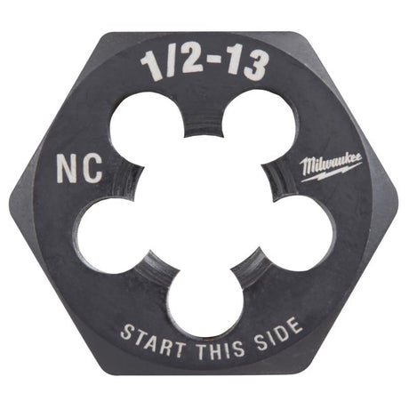 Milwaukee High Carbon Steel SAE Hexagon Die 1/2-13 NC 1 pc