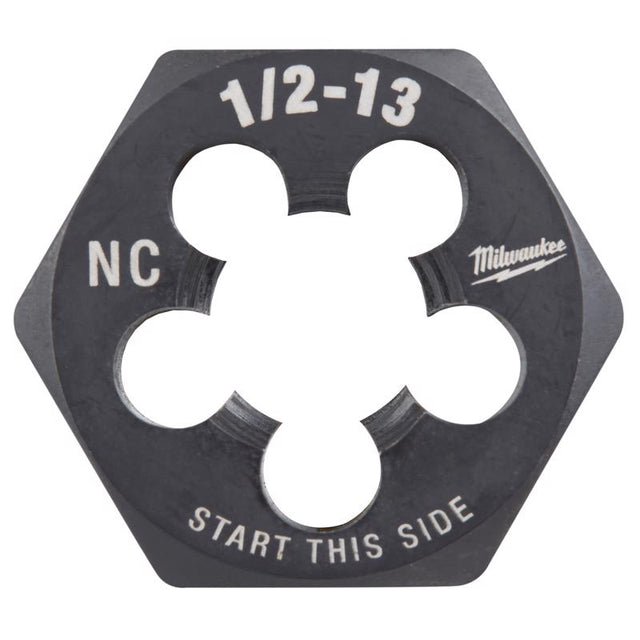 Milwaukee High Carbon Steel SAE Hexagon Die 1/2-13 NC 1 pc