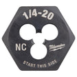 Milwaukee High Carbon Steel SAE Hexagon Die 1/4-20 NC 1 pc