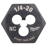 Milwaukee High Carbon Steel SAE Hexagon Die 1/4-20 NC 1 pc
