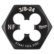 Milwaukee High Carbon Steel SAE Hexagon Die 3/8-24 NF 1 pc