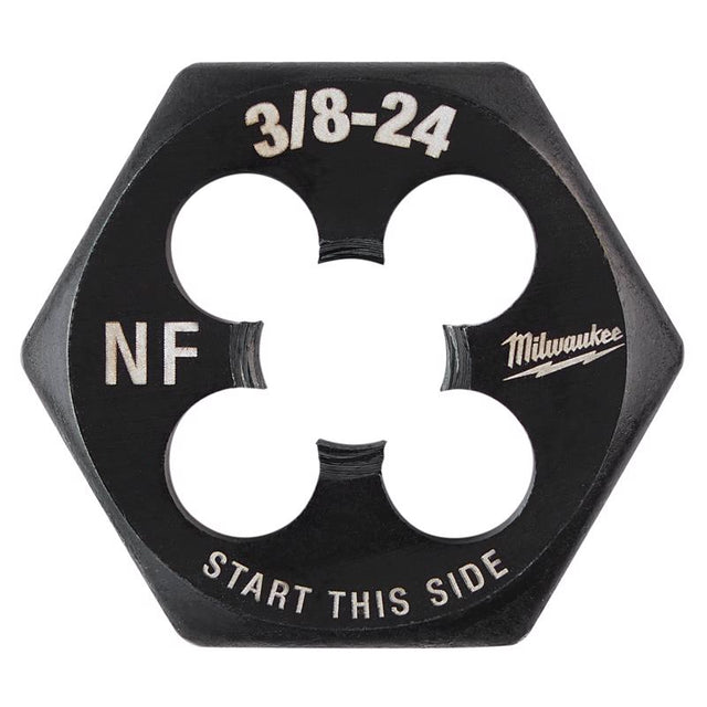 Milwaukee High Carbon Steel SAE Hexagon Die 3/8-24 NF 1 pc