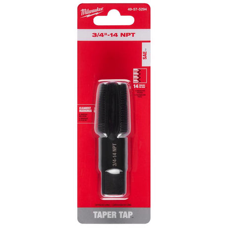 Milwaukee High Carbon Steel SAE Straight Taper Tap 3/4-14 NPT 1 pc