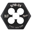 Milwaukee High Carbon Steel SAE Hexagon Die 5/16-24 NF 1 pc