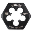 Milwaukee High Carbon Steel SAE Hexagon Die 7/16-20 NF 1 pc