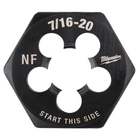 Milwaukee High Carbon Steel SAE Hexagon Die 7/16-20 NF 1 pc