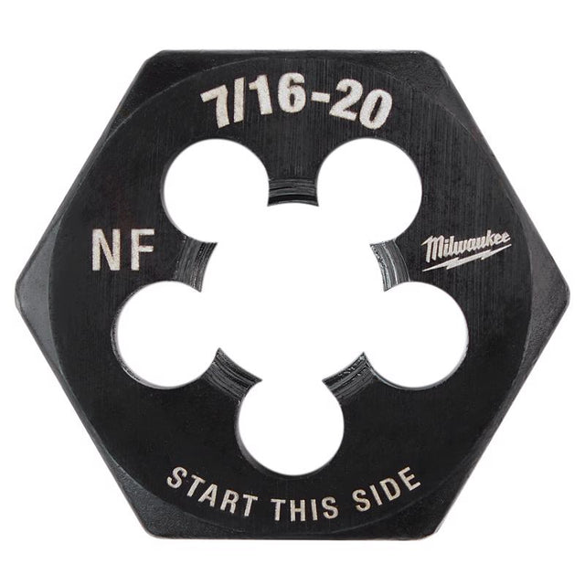 Milwaukee High Carbon Steel SAE Hexagon Die 7/16-20 NF 1 pc