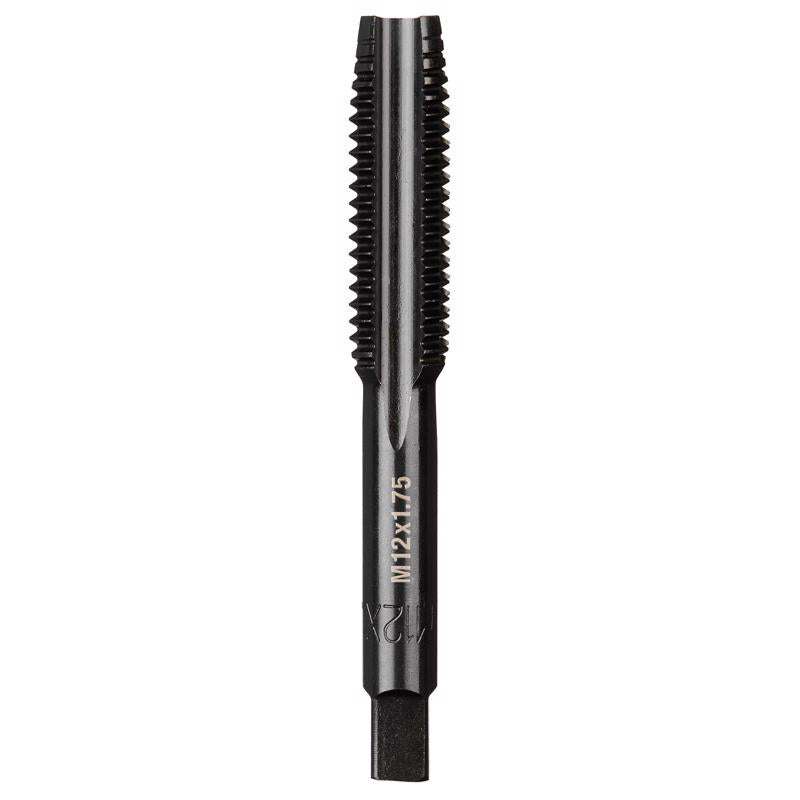 Milwaukee High Carbon Steel Metric Straight Plug Tap M12-1.75 mm 1 pc