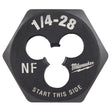 Milwaukee High Carbon Steel SAE Hexagon Die 1/4-28 NF 1 pc