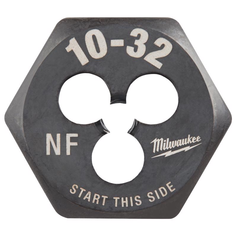 Milwaukee High Carbon Steel SAE Hexagon Die 10-32 NF 1 pc