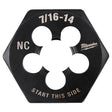 Milwaukee High Carbon Steel SAE Hexagon Die 7/16-14 NC 1 pc