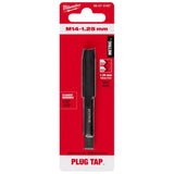 Milwaukee High Carbon Steel Metric Straight Plug Tap M14-1.25 mm 1 pc