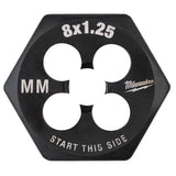 Milwaukee High Carbon Steel Metric Hexagon Die M8-1.25 mm 1 pc