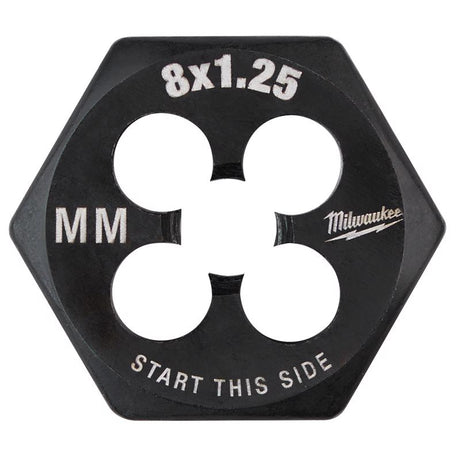 Milwaukee High Carbon Steel Metric Hexagon Die M8-1.25 mm 1 pc