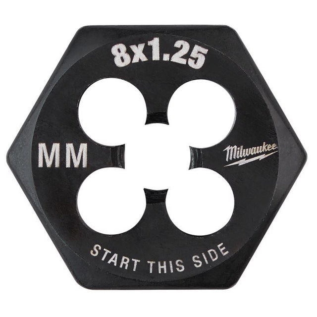 Milwaukee High Carbon Steel Metric Hexagon Die M8-1.25 mm 1 pc