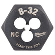 Milwaukee High Carbon Steel SAE Hexagon Die 8-32 NC 1 pc
