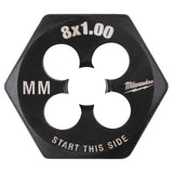 Milwaukee High Carbon Steel Metric Hexagon Die M8-1.0 mm 1 pc